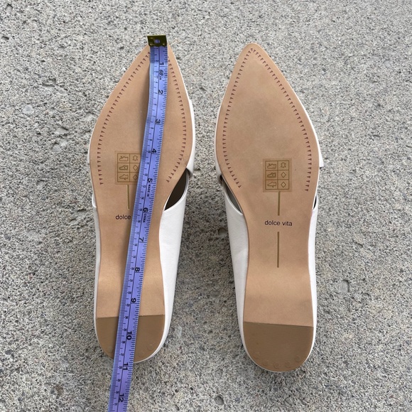 Dolce Vita Ivory Criss Cross Leather Mules - Picture 12 of 12